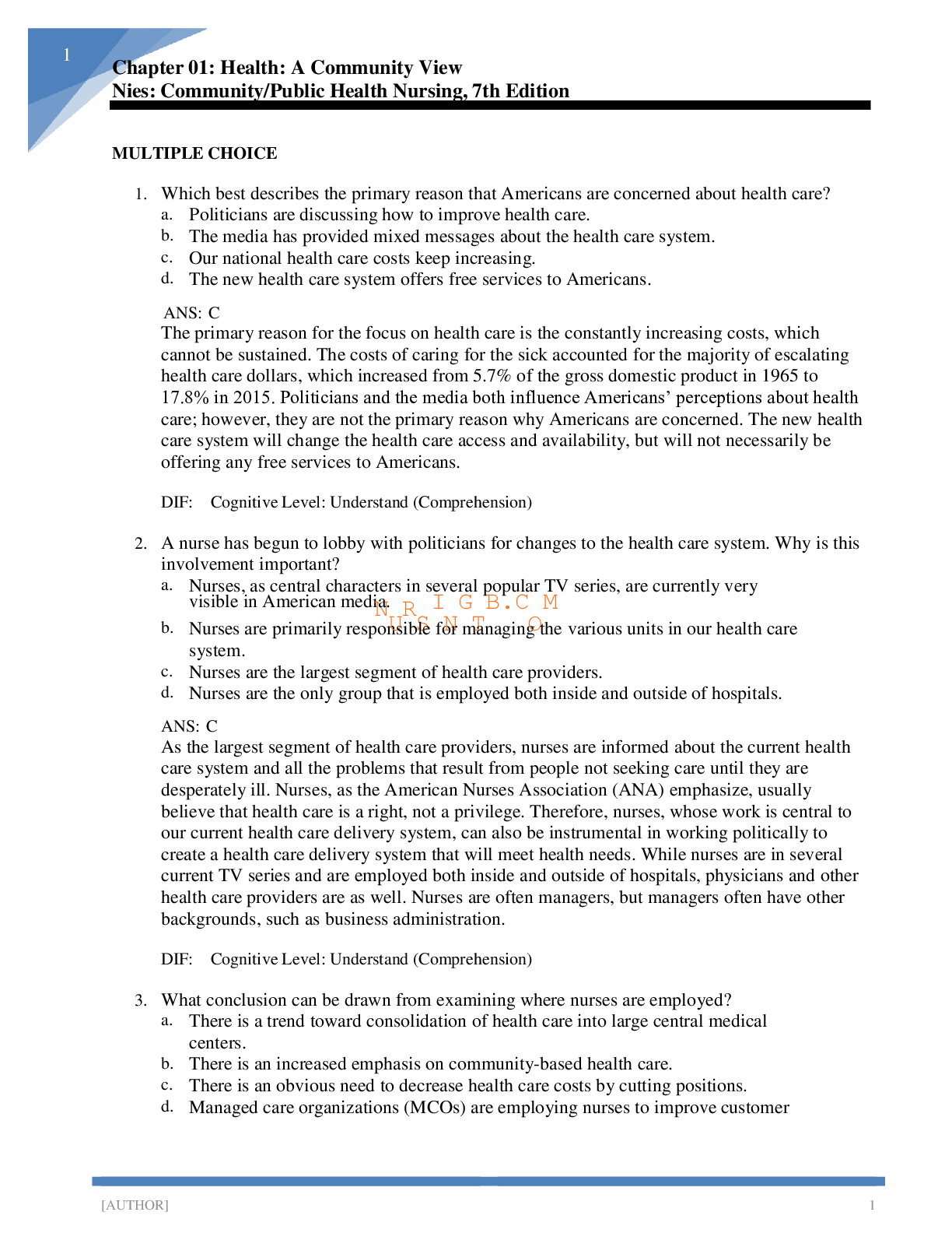 Preview image for Chapter 01: Health: A Community View